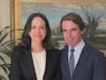 El expresidente del Gobierno, José María Aznar junto a María Corina Machado