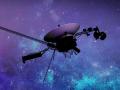 Recreación de la sonda Voyager 1 en el espacio