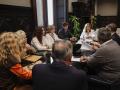 Imagen de la alcaldesa de Valencia María José Catalá durante la reunión mantenida este martes con los servicios de Padrón y Servicios Sociales del Ayuntamiento