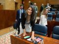 La líder de Más Madrid, Manuela Bergerot, este jueves en la Asamblea de Madrid
