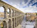 El centro de Segovia, con el bellísimo acueducto