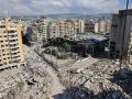 Edificios destruidos y del complejo Sayyid al-Shuhada en los suburbios del sur de Beirut