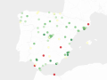 Ciudades ganadoras y perdedoras de población el último año