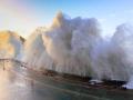 Olas de gran tamaño en San Sebastián, Guipúzcoa