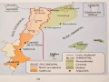 Mapa de los 'Países Catalanes' en un libro de texto