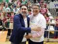 Gonzalo Rodríguez el día del ascenso junto al presidente del Coto, Rafael Blanco