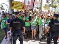 Imagen tomada este miércoles durante la huelga indefinida en la educación en la Comunidad Valenciana