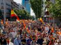 Vista general de la «Marcha por la Dignidad» para pedir la dimisión del presidente del Gobierno, Pedro Sánchez convocada por la plataforma Sociedad Civil Española