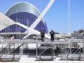 Imagen tomada este jueves del montaje del Festival de les Arts en Valencia