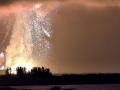 Momento de la explosión del New Glenn de Blue Origin