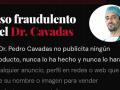 Imagen del aviso en la web de Pedro Cavadas y del cirujano valenciano