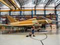 El primer Eurofighter Halcón I para el  Ej´rcito del Aire y del Espacio ha salido de la línea de montaje de las instalaciones de Airbus en Getafe