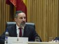 El presidente de Vox, Santiago Abascal, clausura las jornadas sobre libertad de expresión, en el Congreso