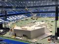 El escenario del Papa en el Bernabéu