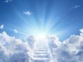 Ilustración de escaleras que conducían al cielo celestial