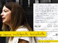 La 'fontanera' Leire Díez y algunas de sus notas manuscritas