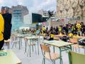 Docentes protestan ante la Sagrada Familia