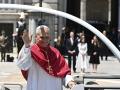 Una imagen del Papa durante su primer recorrido por Madrid