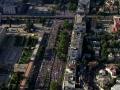 La espectacular imágen aérea de Madrid colapsada por más de medio millón de jóvenes que esperan al Papa en la vigilia