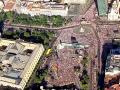 La impactante imagen de la Plaza de Colón abarrotada para acompañar al Papa durante la Misa en Cibeles