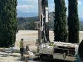 Las primeras máquinas que han comenzado a horadar la explanada del Valle