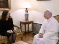 El Papa León XIV con la presidenta de la Comunidad de Madrid, Isabel Díaz Ayuso