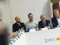 Imagen del presidente Mompó tomada en la reunión celebrada este viernes