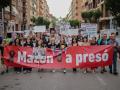 Imagen de la manifestación de este domingo en Paiporta