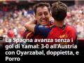 La Gazzetta dello Sport habló positivamente del triunfo ante Austria y colocó en su página web el siguiente titular: España avanza sin los goles de Yamal: 3-0 contra Austria, con un doblete de Oyarzabal y un gol de Porro