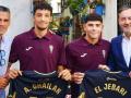Adnane Ghailan y Salim El Jebari junto a Juanito y Fernández Monterrubio