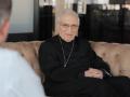 El cardenal Antonio María Rouco Varela, durante su visita a El Debate