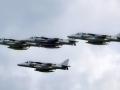 Aviones de combate AV-8B Harrier II españoles en un ejercicio de ataque a larga distancia con la OTAN