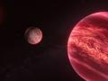 Reproducción artística de CD-35 2722, un sistema con un objeto similar a la luna