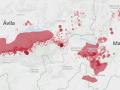 Mapa de los incendios en el suroeste de Madrid y sureste de Ávila