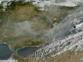 Imagen del humo de los incendios forestales captada por el satélite Eumetsat