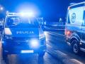 Vehíuclo policial patrullando en Polonia