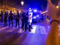 Cargas policiales durante la manifestación contra la saturación turística en Palma.