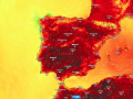 Temperaturas previstas para este martes a las 17:00