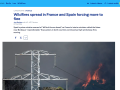 «Los incendios forestales se extienden por Francia y España obligando a más personas a huir»