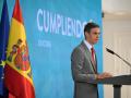 El presidente del Gobierno, durante su comparecencia de este martes en la Moncloa