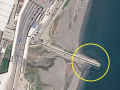Imagen del espigón que separa Ceuta de Marruecos