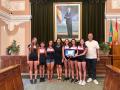 Imagen de la recepción de los deportistas del Club Natación Azahar Sincro