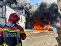 Incendio declarado en una planta de tratamiento de residuos de Roales (Zamora)