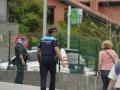 Presencia policial en las inmediaciones del cuartel de la Guardia Civil de Llanes, este miércoles
