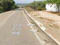 Carretera en la que ha tenido lugar el accidente en Montalbán de Córdoba