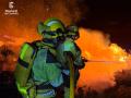 Imagen del Consorcio de Bomberos de Castellón trabajando en el incendio de Tírig