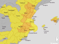 Mapa de las alertas de Aemet para este lunes 10 de agosto