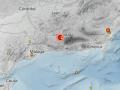 Mapa del terremoto sufrido en Granada