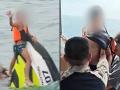 La familia francesa rescatada tras pasar más de 16 horas a la deriva en Tailandia