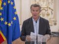 El presidente del Partido Popular, Alberto Núñez Feijóo, atiende a los medios de comunicación, en el Palacio de la Asamblea de Ceuta, a 19 de agosto de 2026, en Ceuta